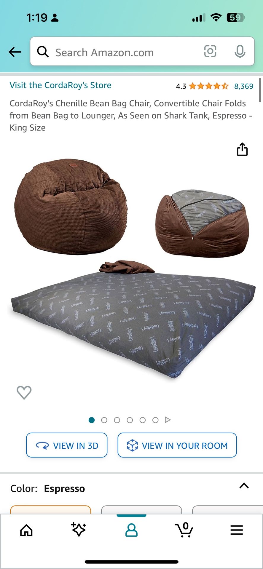 King Sized Bean Bag Chair