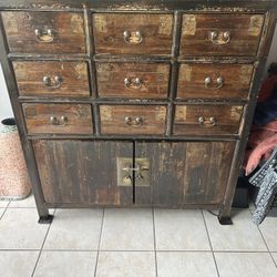 Antique 9 Drawer Wardrobe 