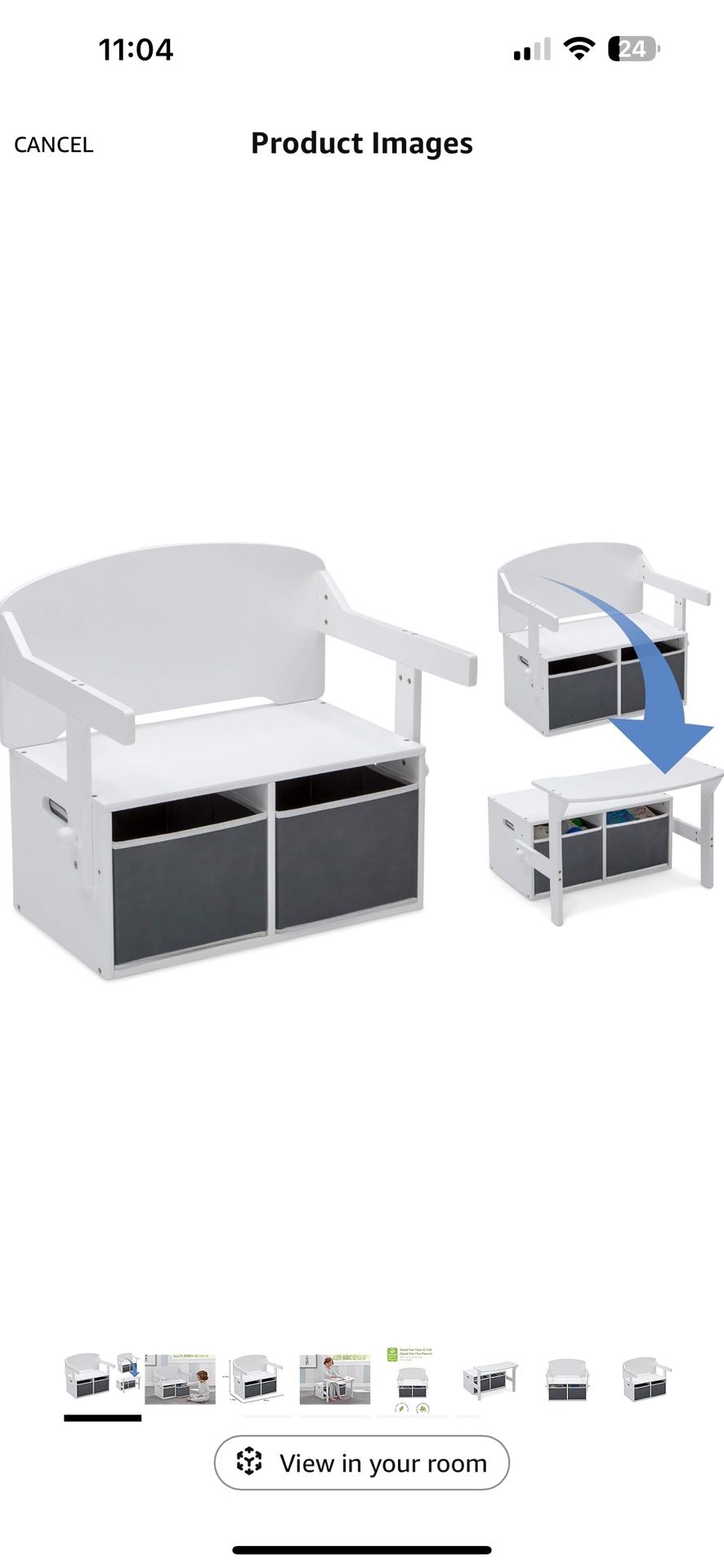 Kids Convertible Activity Bench