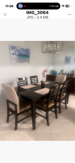 Wood Dining Table and Matching Chairs