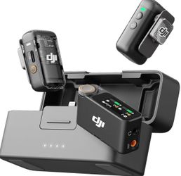DJI Mic 2 (2 TX + 1 RX + Charging Case), All-in-one Wireless Microphone, Intelligent Noise Cancelling, 32-bit Float Internal Recording, 250m (820 ft.)