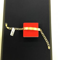 Tricolor Gold ID Bracelet 