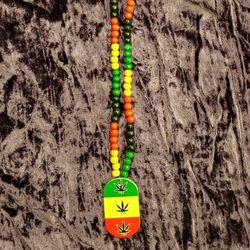 Triple Marijuana Leaf Pendant Necklace