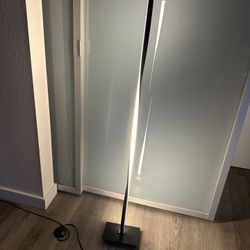 49In LED Floor Lamps Standing Pole Light w/Built-in Light Strip Black 20W