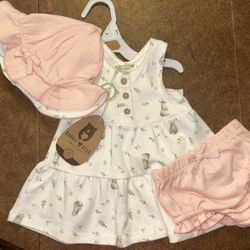 Rabbit + Bear Organic Cotton Baby Dress