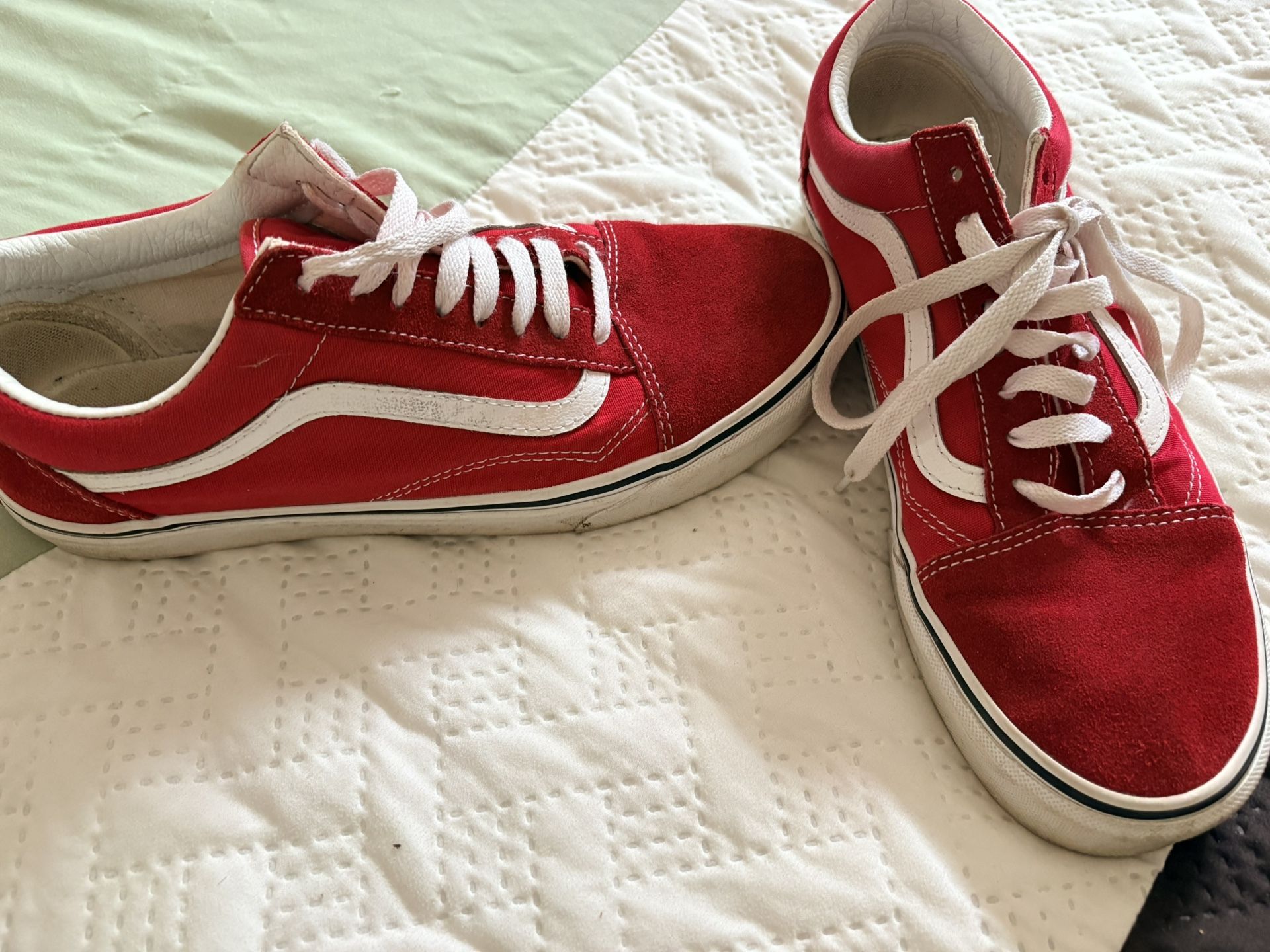 Red Suede Vans Old Skool