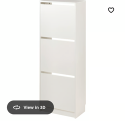 White 12 Shoes Cabinet (2 Available)