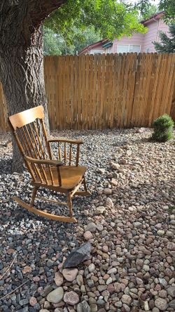 FREE Small vintage solid wood rocking chair