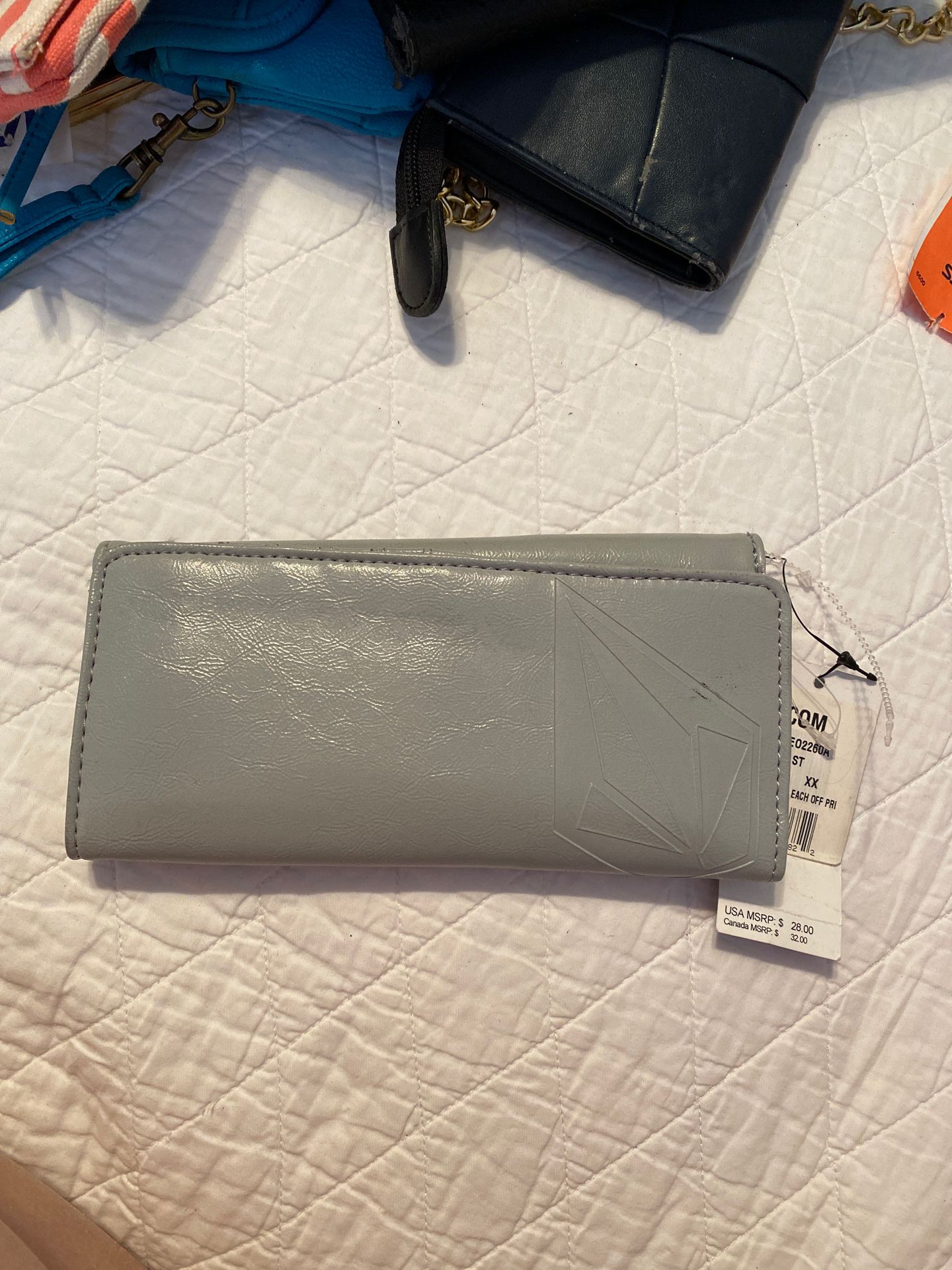 Volcom light gray wallet