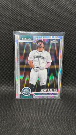 2026 Topps Chrome Josh Naylor Raywave Refractor #201 Seattle Mariners