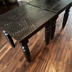 2 Solid Wood End Tables, Farmhouse Style