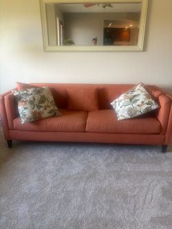 tangerine sofa 87" tangerine sofa