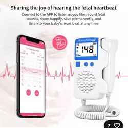 illumababy Rechargeable Baby Doppler Heart Monitor w/ Mobile App