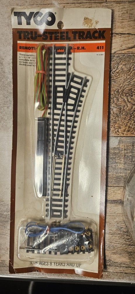 Tyco Tru Steel Ho Track #411 RH Remote Control Switch 1978 Vintage USA Sealed