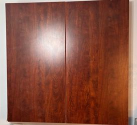 Free - 47” X 47” X 5” Conference Room Cabinet White Board With Push Pin Cushion On Inside Of Doors