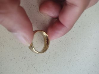 Golden tungsten engraved