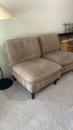 Beige accent chairs $40 for both