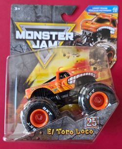 Monster Jam, "El Toro Loco", 25th Anniversary, Legacy Trucks Theme, Series 46, 1/64 scale, VHTF.