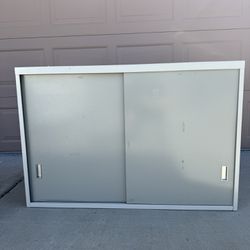 Metal Shelf with double sliding doors
