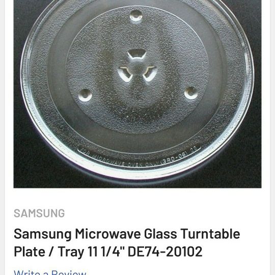 Samsung Microwave Glass Turntable Plate / Tray 11 1/4" DE74-20102