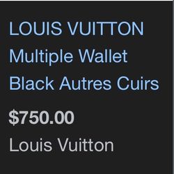 Louis Vuitton Black Wallet