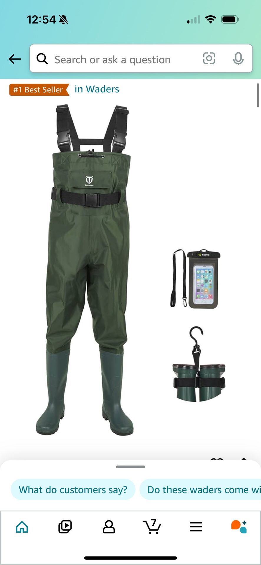 Green Fishing Waders Size 11 NWT