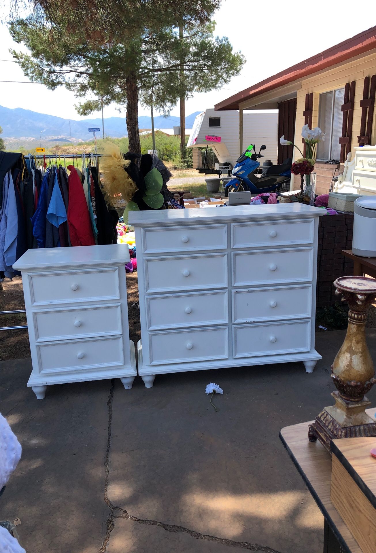 Dresser drawers and bed side table $225