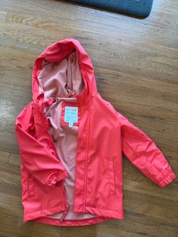 Kids Cat & Jack Orange Rain Jacket Size 5T