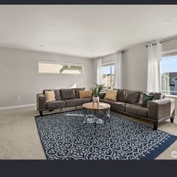 2 Grey Leather Couches