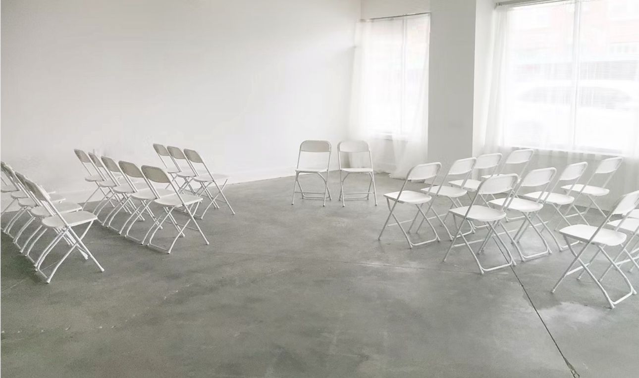 60 White Folding chairs