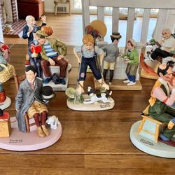 12 Normal Rockwell Porcelain Figurines 