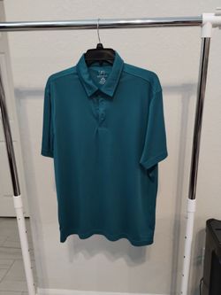 George teal Men polo shirt size L