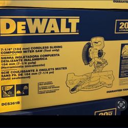 Dewalt New 71/4” Miter Saw 20v