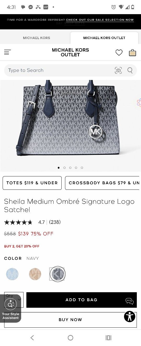 Michael Kors Ombre Tote Bag