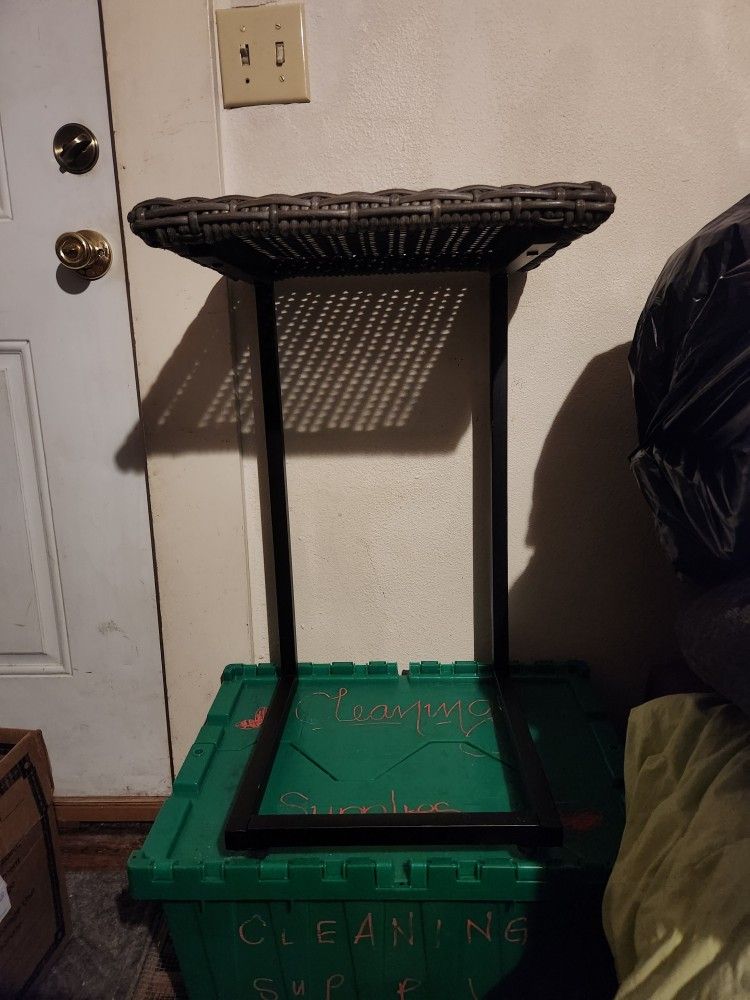 Two Woven Top Stools
