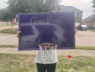 Authentic Crown Royal Basketball Hoop Display