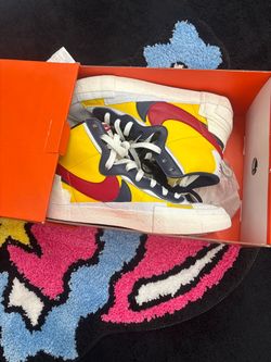 Blazer mid Sacai white black legend blue