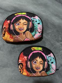 NEW 2 Pc Set Beautiful Travel Cosmetic Organizer Bag W/ Zipper Closure  #2