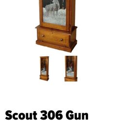 Scout 306 Gun Cabinet Solid Pine 6 Gun