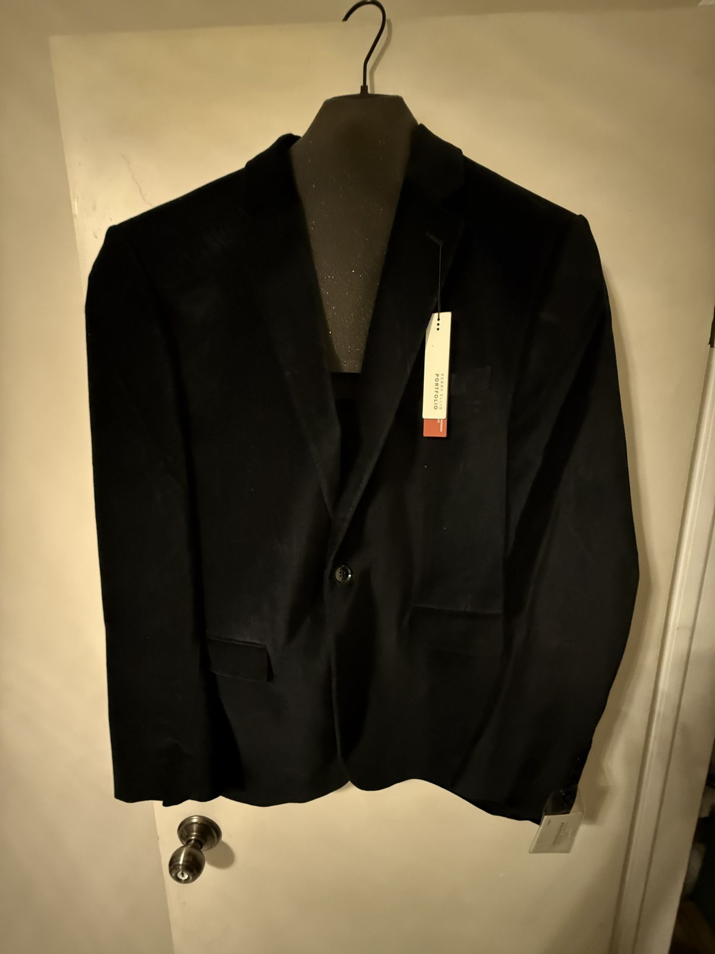 Perry Ellis Black Velvet Blazer