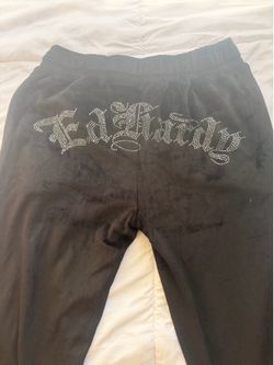Ed Hardy Rhinestone Velour Joggers