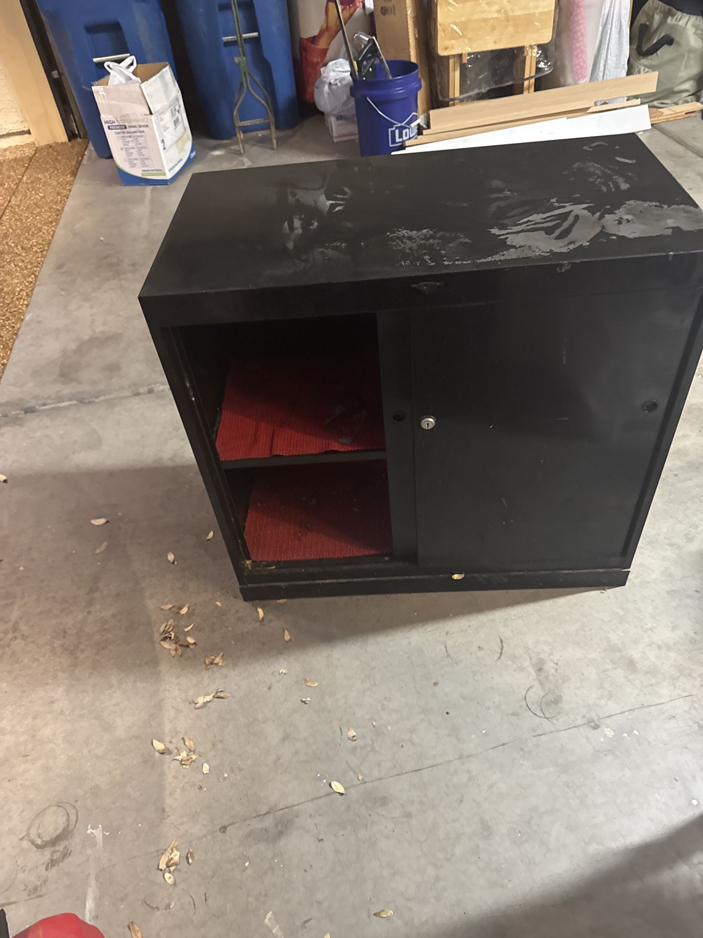 Black Metal Garage Cabinet