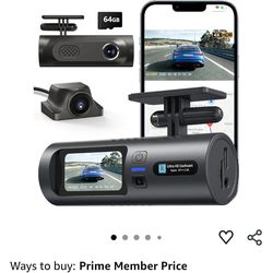 Kolvt L3 4K Dual Dash Cam Front Rear - New!