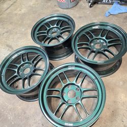 Rpf1 TE racing Green 17x9  5x114.3 22 Full Set