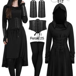 Renaissance Medieval Dark Fairy Costume 2XL Halloween RenFest