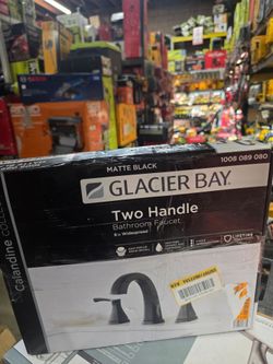 Glacier Bay Two Handle Bathroom Faucet Matte Black