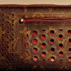 LOUIS VUITTON Monogram Perfo Pochette Plat Pouch Fuchsia M95219 LV (Pre Owned)