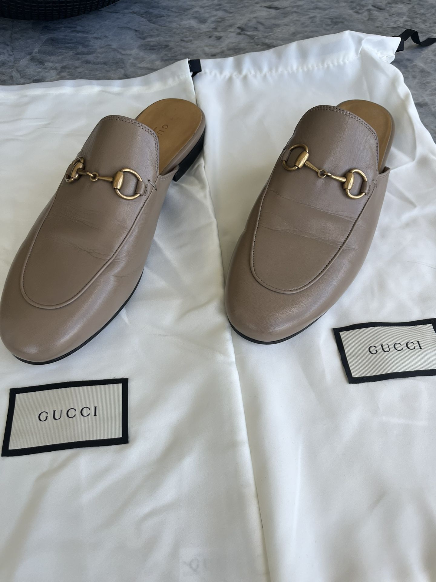 Gucci Woman’s Taupe Slides