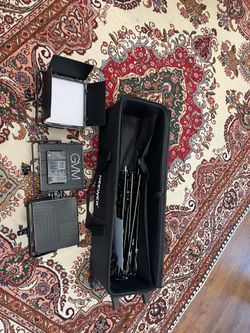 GVM 672S Professional LED Video Lighting Kit – 3 Lights, Stands & Case