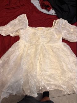 White altar’d state dress